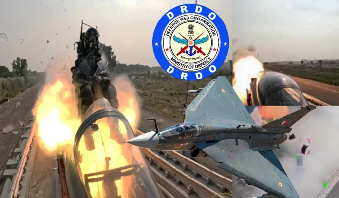 DRDO Successfully Test Fighter Jet Escape System at 800 km/h in Rail Track Rocket Sled(RTRS)