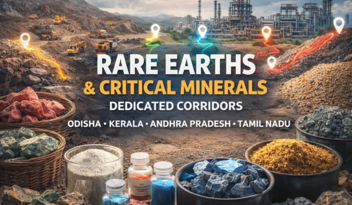 Rare Earths & Critical Minerals: Dedicated Corridors in Odisha, Kerala, Andhra Pradesh and Tamil Nadu to Cut Import Dependence