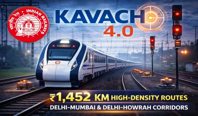 Indian Railways Commissions Kavach 4.0 on 1,452 km of High-Density Routes in Delhi-Mumbai and Delhi-Howrah Corridors