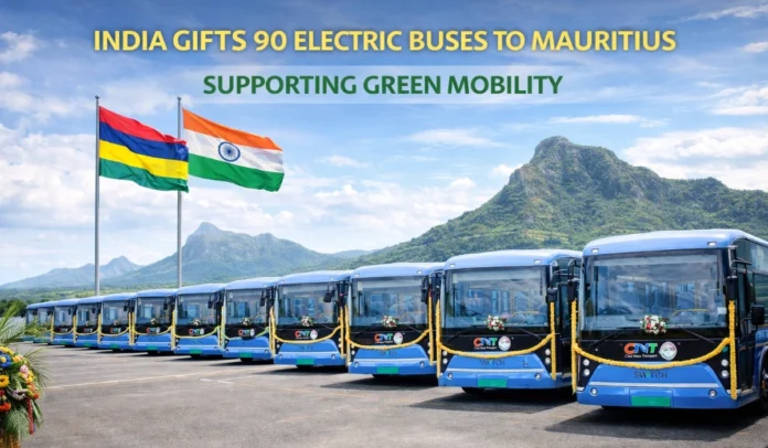 India Gifts 90 Electric Buses to Mauritius to Support Green Mobility