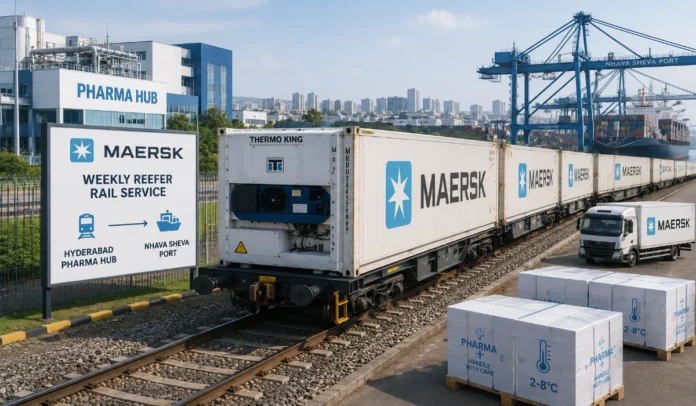 Maersk Launches Weekly Reefer Rail Service Linking Hyderabad Pharma Hub to Nhava Sheva Port