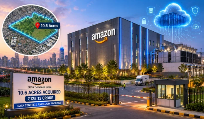 Amazon Data Services India Acquires 10.6 Acres in Mumbai Metropolitan Region for ₹125.13 Crore to Develop a Data Centre and Ancillary Facilities.